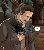 Cole being hit with the athame