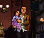 Kat desacelera um livro no ar.