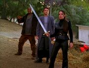  fighting demons with Excalibur