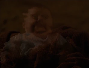 The Manticore Baby shimmering out.