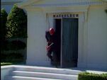 Leaving mausoleum