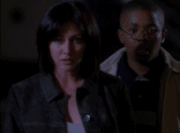 Prue channeling telekinesis through her eyes