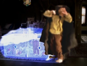 The Beast shimmering out.