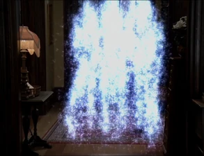 Paige orbing in with her sisters.