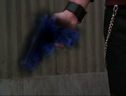 Parallel Chris "black orbing" a gun into his hand.