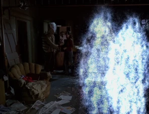 Paige orbing in with Phoebe.