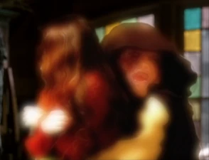 The Beast shimmering out with Piper.