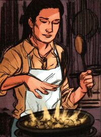 Piper heats up a pot
