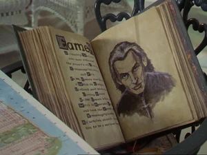 The entry on Eames in the Book of Shadows.