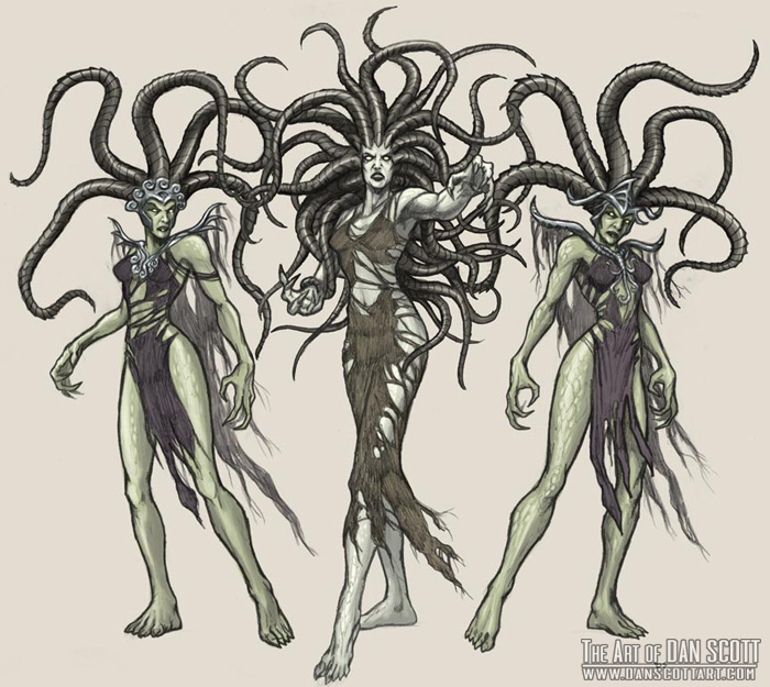 GORGON SISTERS  Sisters art, Sisters drawing, Medusa art