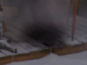 A Scorch Mark left in the wake of Demetrius' Fire Ball