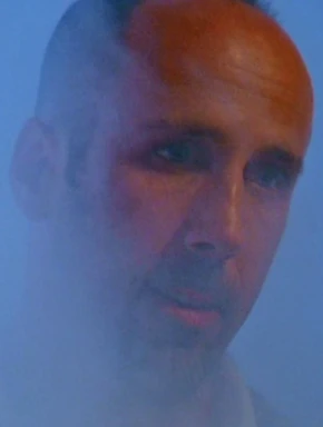 The Ice Cream Man emerges from his truck