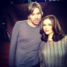 Alyssa with Chaz Dean shooting new Wen commercial - March 4, 2012