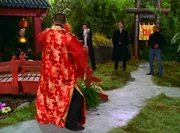 Rooster tries to defend the Garden and Staff from Novac
