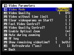 Video Parameters