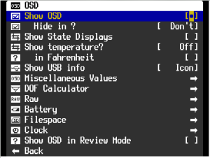 OSD menu