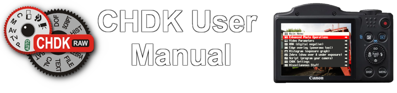 CHDK User Manual Banner 1