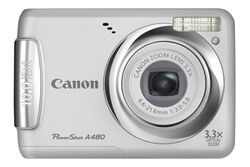 Canon-powershot-a480-siliver-front