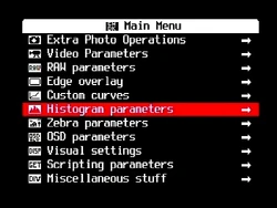 MainMenu HistgmParams