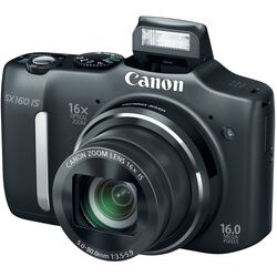 Canon PowerShot SX160 IS Front with Flash