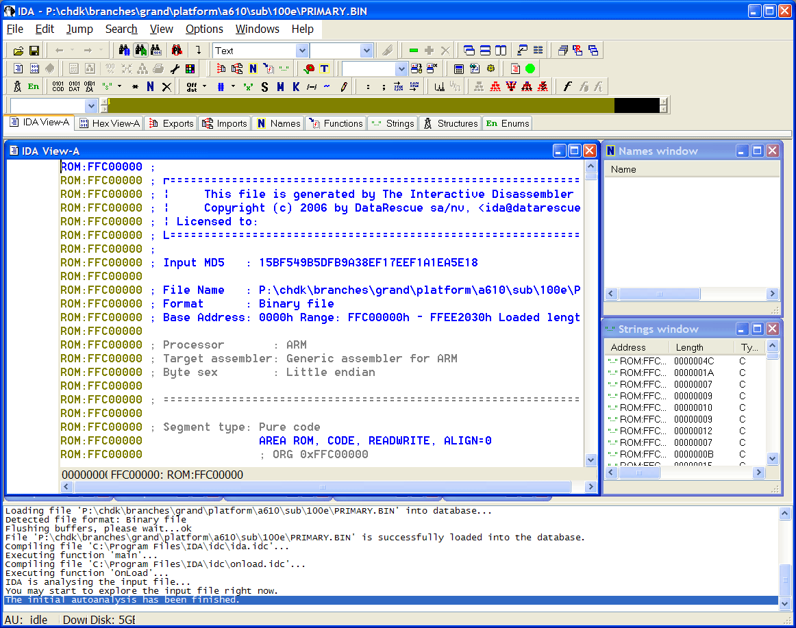 Loading dump to IDA | CHDK Wiki | Fandom