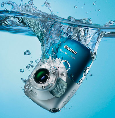 Canon PowerShot D10 12.1MP Digital Camera - Silver blue for