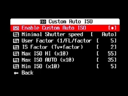 CustomAutoISO Enable