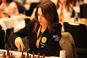 Chess NI - Our favourite WGM Dina Belenkaya delivering her