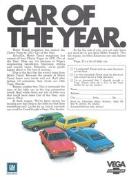 1971 Vega Car of the Year Ad