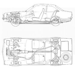 Chevrolet Vega component arrangement