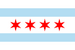 Official flag of Chicago