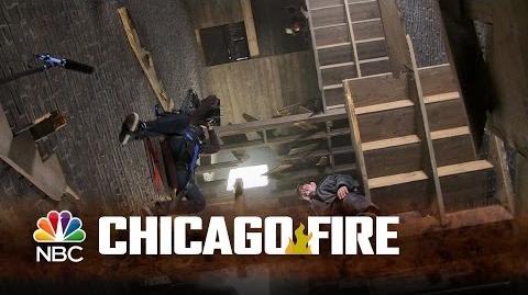 Chicago Fire - Filming the Collapsed Staircase Rescue (Behind-The-Scene)