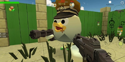 Chicken Gun Game em Feltro