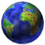Earth as seen in Chicken Invaders Remastered.