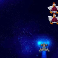 Photon Swarm at ⚡10, damaging Chickens.