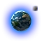 The Earth as seen in Revenge of the Yolk. This marks the only appearance of the Moon in the entire series.