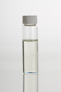 Black Pepper (Piper nigrum) essential oil in a clear glass vial