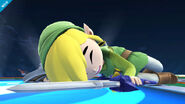 Toon Link lies down at Dr.Wily's Castle.