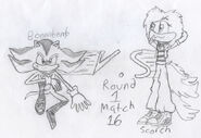 Round 1 Match 16: Boombomb the Hedgehog vs. Scorch the Phoepoe