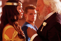 Katniss and President Snow