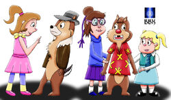 Chipettes meet Chip and Dale