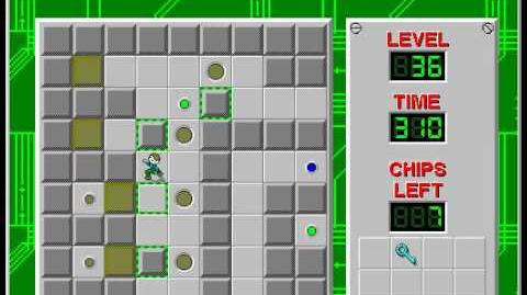 Chip's Challenge 1 level 36 solution - 232 seconds