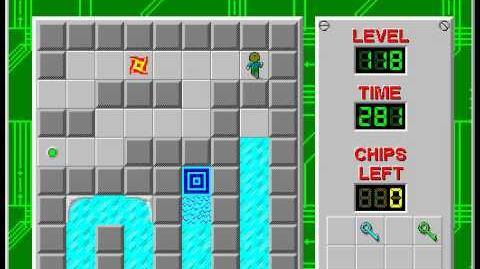 Chip's Challenge 1 level 118 solution - 260 seconds