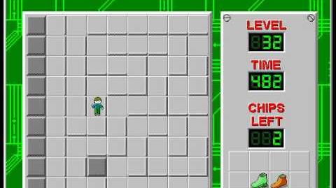 Chip's Challenge 1 level 32 solution - 379 seconds