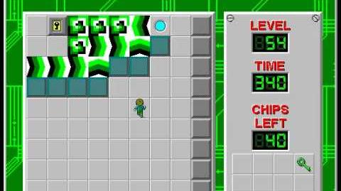 Chip's Challenge 1 level 54 solution - 326 seconds