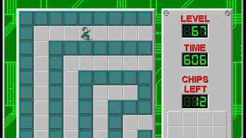 Chip's Challenge 1 level 67 solution - 518 seconds