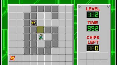 Chip's Challenge 1 level 112 solution - 985 seconds