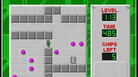 Chip's Challenge 1 level 113 solution - 462 seconds