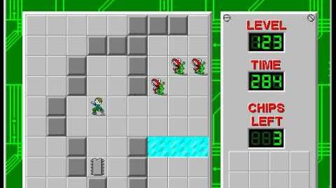 Chip's Challenge 1 level 123 solution - 272 seconds