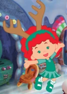 Tara in her unused reindeer antlers